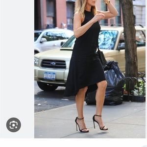 Stuart Weitzman Nudist Black Leather Heel Size 7.